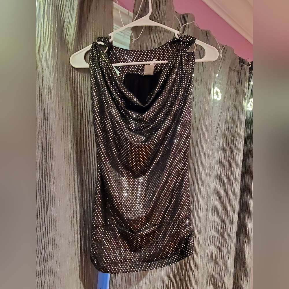 Sequin sleveless shirt S